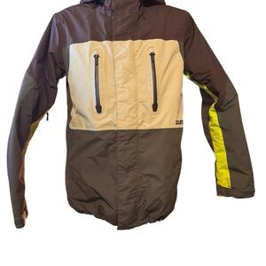 Very nice Burton DryRide Jacket/Coat - Brown with Yellow Highlights.